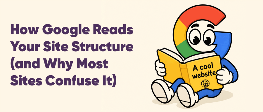 Cover image for the article "How Google Reads Your Site Structure (and Why Most Sites Confuse It)"
